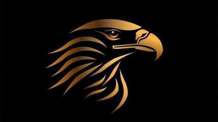Fototapeta premium Stylized eagle logo with powerful and sleek design
