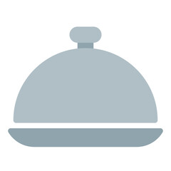 Salver Icon in Flat Style
