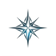 Obraz premium Abstract star design, blue and white, isolated.
