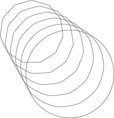 Polygon geometric blend to circle shape. Modern design element