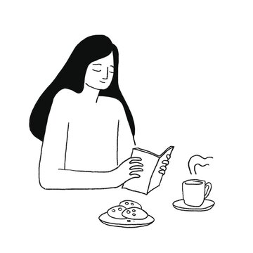 Woman reading a book 