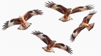 Obraz premium Soaring eagles captured mid-flight with stunning details