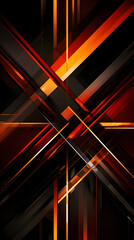 Digital amber light beam linear abstract graphic poster background