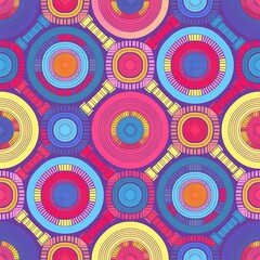 Fototapeta premium Seamless pattern of geometric color pattern for background. Chritmas concept
