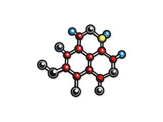 A detailed illustration of a cysteine molecule on a white background.