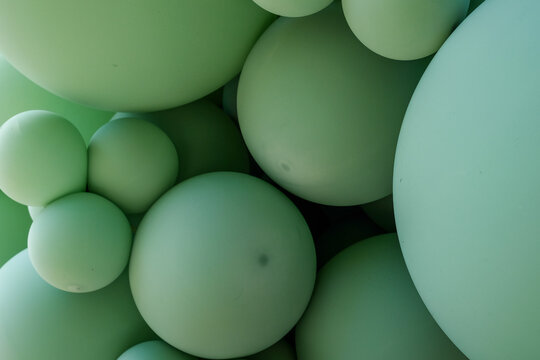Green Balloons Background
