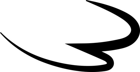 Line doodle design elements, curve, swirl