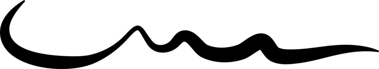 Line doodle design elements, curve, swirl