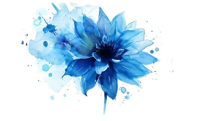 Obraz premium Blue poppy flower isolated on white background.