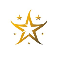 Obraz premium Abstract gold star graphic.