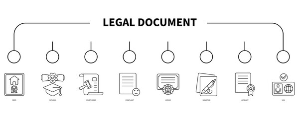 legal document banner web icon vector illustration concept