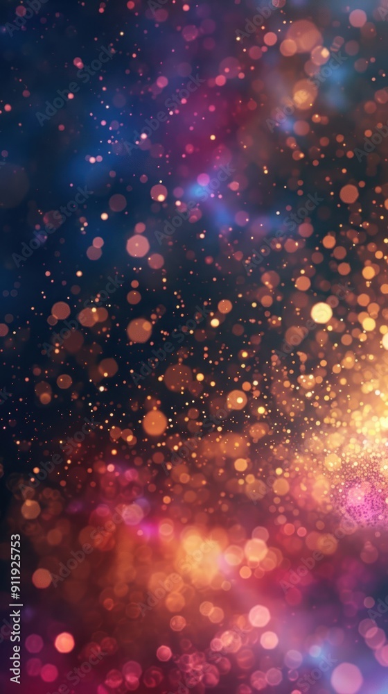 Poster Abstract background with colorful bokeh lights.