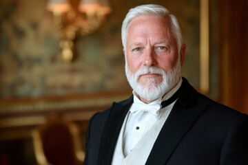 distinguished older gentleman in formal attire