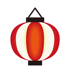 シンプルな和風の提灯のアイコンイラスト