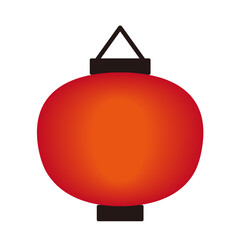Obraz premium シンプルな和風の提灯のアイコンイラスト