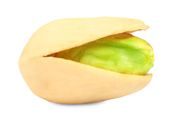 One tasty pistachio nut isolated on white