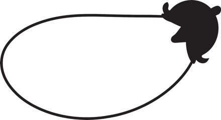 茄子の線画アイコンイラスト