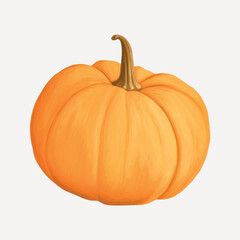 Obraz premium Bright orange pumpkin illustration