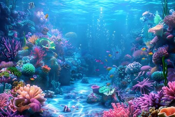 Fototapeta premium Colorful coral reef in the sea