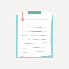 of cute paper note illustration vector