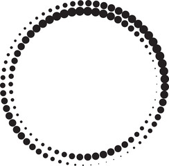 Halftone circular dotted spiral. Design element