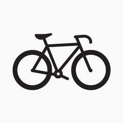 Fototapeta premium Minimalist black bicycle icon