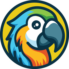 Parrot Head Logo Symbol Illustration