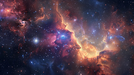 Fototapeta premium Space Photography with Starry Background.