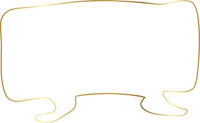 Golden speech bubble luxury icon, dialogue, text, chat