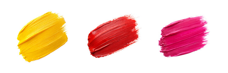 Obraz premium Multi Color Paint Spill Isolated on Transparent Background