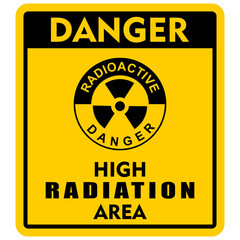 Obraz premium Warning, danger, caution, Radioactive label and sticker vector