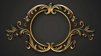 Elegant Golden Logo Frame — A Luxurious Vector Illustration for Premium Brand Identity.