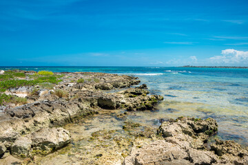 Rocky beach in Akumal