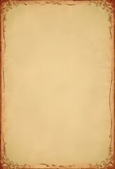 Vintage Parchment Paper with Decorative Border