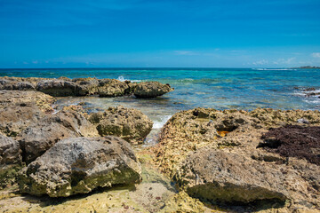 Rocky beach in Akumal