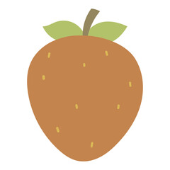 Strawberry fruit flat illustration