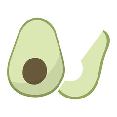 Avocado fruit illustration