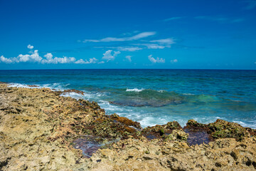 Rocky beach in Akumal