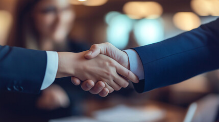 Satisfied Latin and European Business Team Shaking Hands After Contract Signing