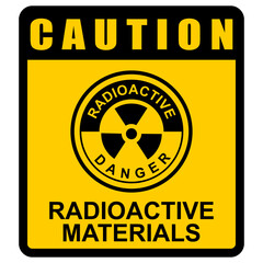 Warning, danger, caution, Radioactive label and sticker vector