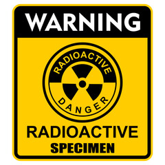 Obraz premium Warning, danger, caution, Radioactive label and sticker vector