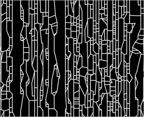 set of black and white art line background