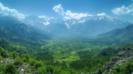 Fototapeta premium Stunning Mountain Valley Landscape