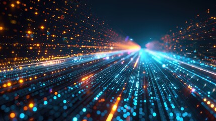 Fototapeta premium Future technology line background and light effect