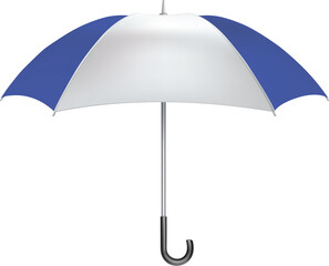 blue umbrella isolated on white