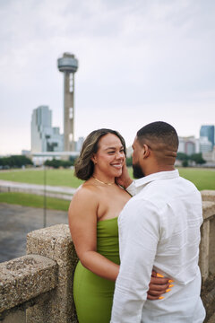 black couple love portrait