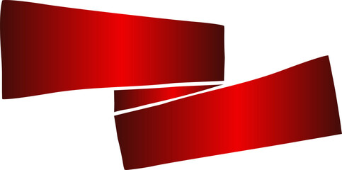 Red price tag ribbon and banner