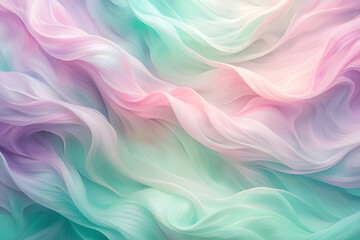 Fototapeta premium Pastel Rainbow Sheer Fabric Drapery