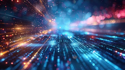 Future technology line background and light effect