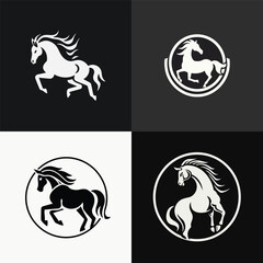 Horse logo design vector illustration